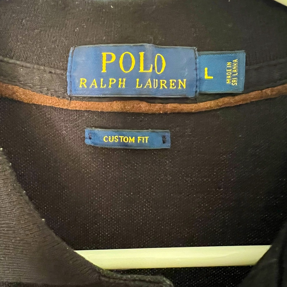 Polo Ralph Lauren black custom fit polo shirt with logo. - Picture 4 of 16